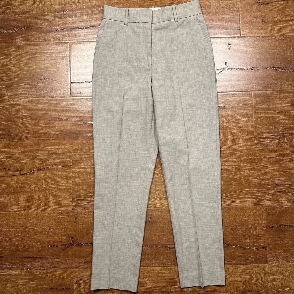 Reiss Trousers Womens 0 26x27.5 Gray Pleated Slacks Career Work Pants Old Money